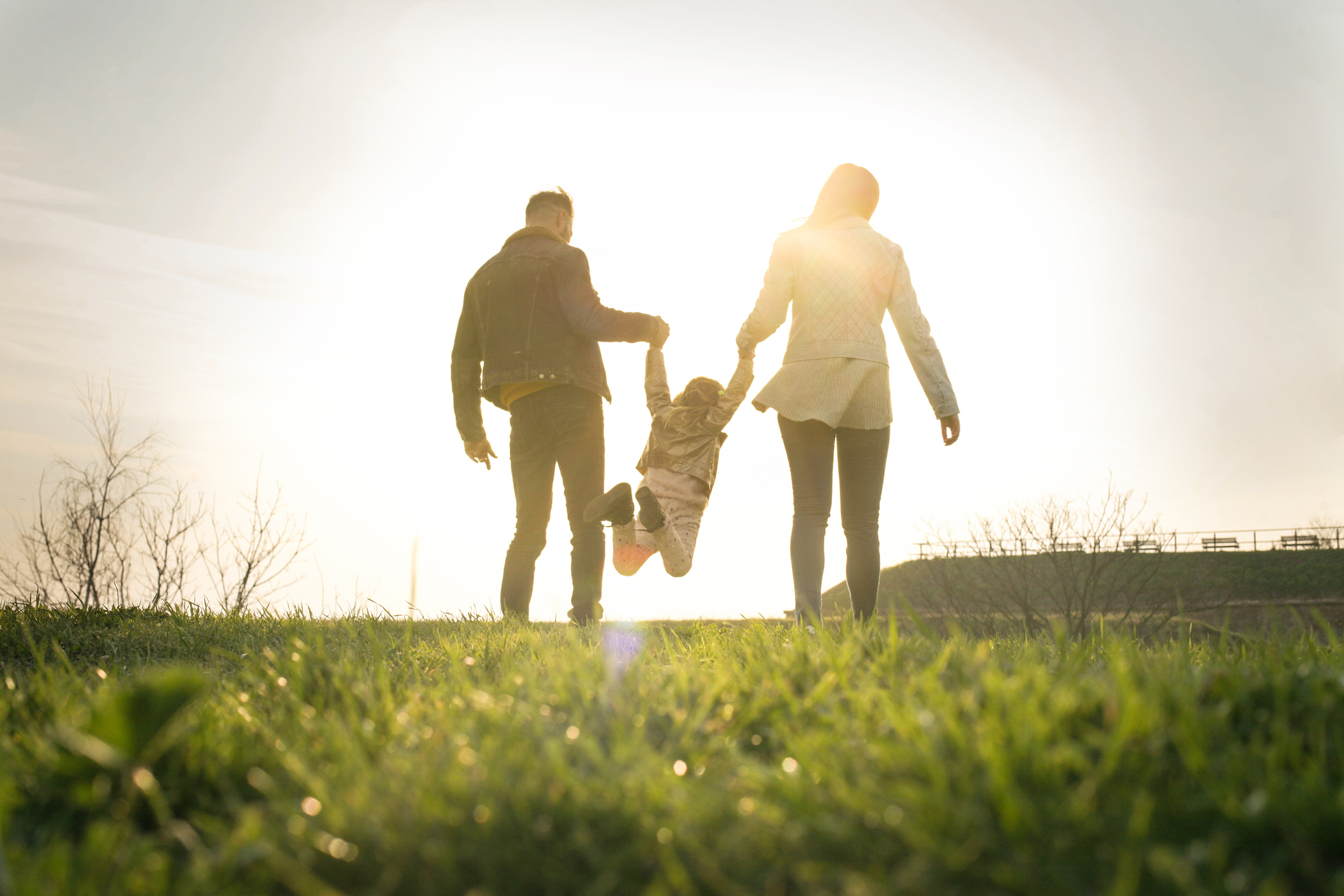 famille de 3 dehors